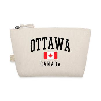 Ottawa Canada Flag – Vintage Look - Organic Pouch - nature - Front
