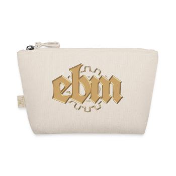 EBM Electronic Body Music mit Zahnrad Goldlook - Bio-Täschchen - Natur - Vorne