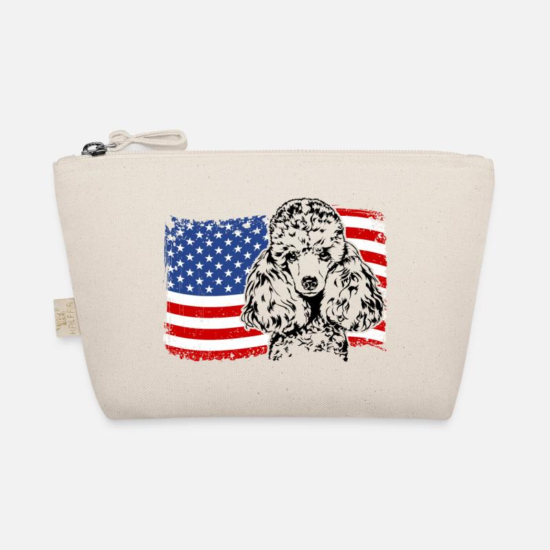 Miniature Poodle America Flag Dogs Wilsigns Organic Pouch