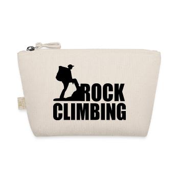 Rock climbing logo walk - Organic Pouch - nature - Front