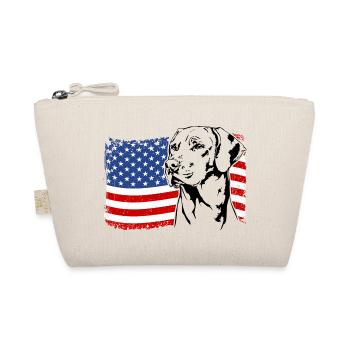 Rhodesian Ridgeback America Flag Dogs Wilsigns - Organic Pouch - nature - Front