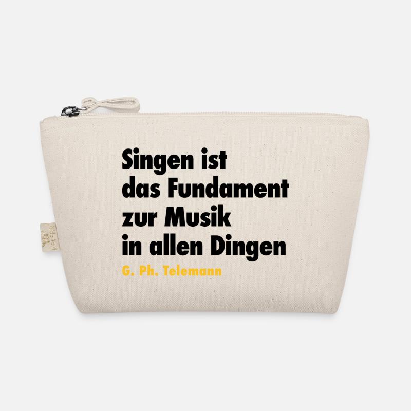 Singen ist das Fundament - Bio-Täschchen - Natur