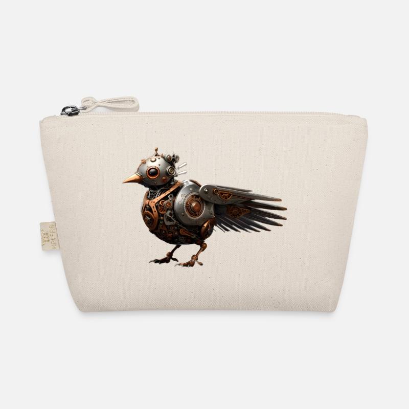 Steampunk Vogel - Bio-Täschchen - Natur