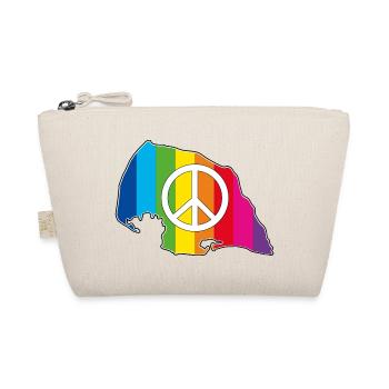 Insel Fehmarn Love Peace Rainbow - Organic Pouch - nature - Front