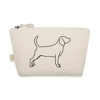 Beagle Lineart 1 - Organic Pouch - nature - Front