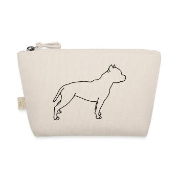 Pitbull Lineart 1 - Organic Pouch - nature - Front