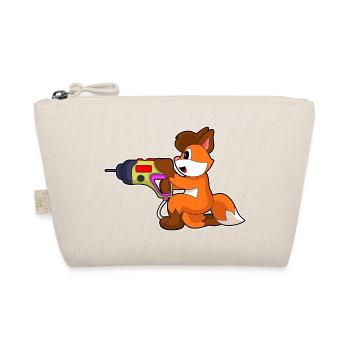 Fuchs Handwerker Bohrmaschine Handwerk - Bio-Täschchen - Natur - Vorne