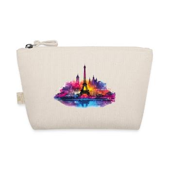 Paris Eiffel Tower France City Skyline Art - Organic Pouch - nature - Front