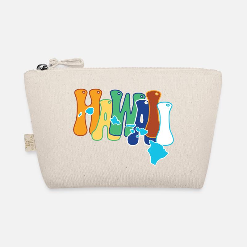 Gift Idea Graphic Design Map Islands of Hawaii Organic Pouch