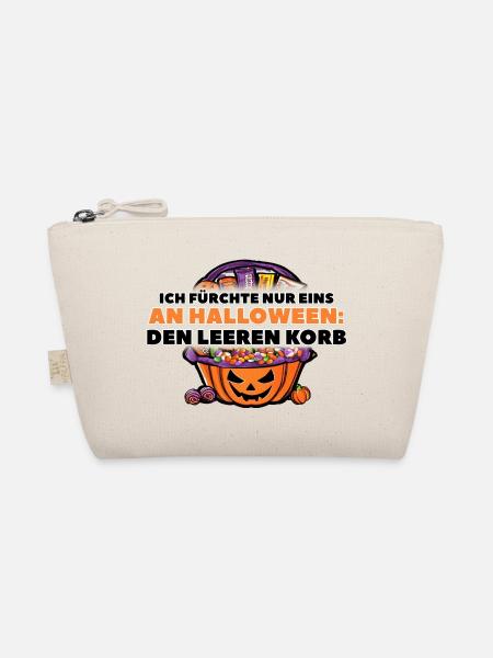 Halloween Print für einen vollen Korb - Bio-Täschchen - Natur