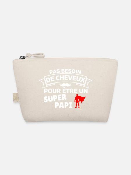 Humour capillaire super héros paternité - Trousse biologique - nature - Devant