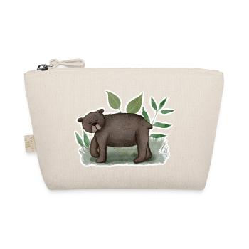 Ours mignon (ours en peluche) Motif pour enfants Aquarelle - Trousse biologique - nature - Devant