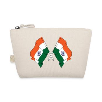 Two flags of India crossed - Organic Pouch - nature - Front