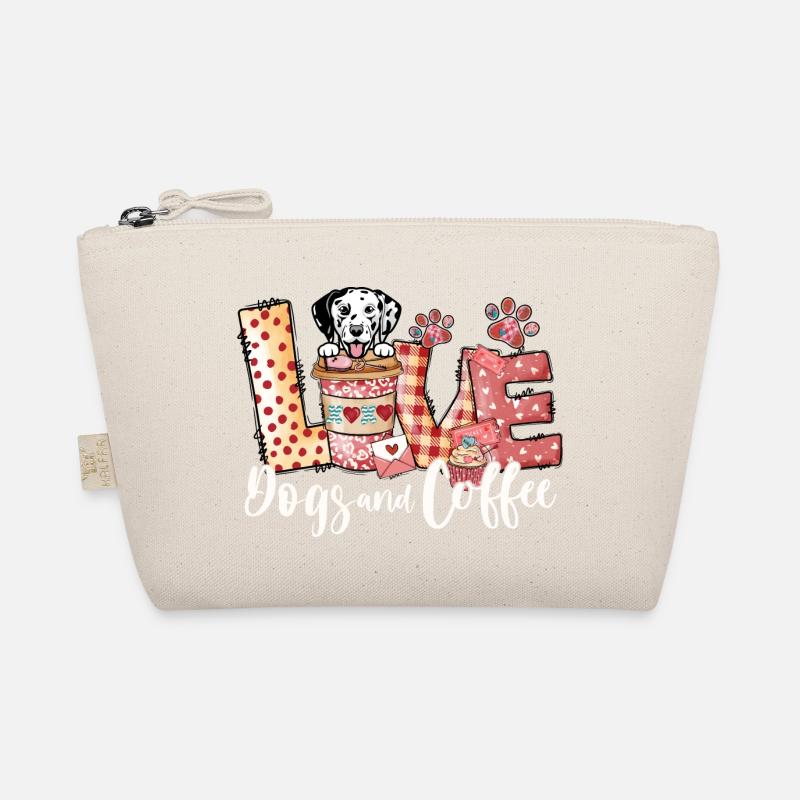 Dalmatie chien amateur de café Saint Valentin Trousse biologique
