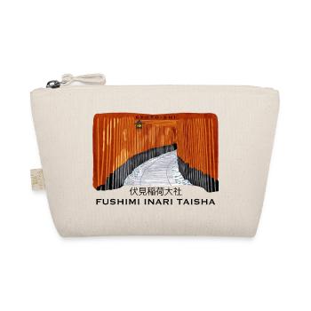 Japan, Kyoto, Fushimi Inari Taisha Torii Drawing - Organic Pouch - nature - Front
