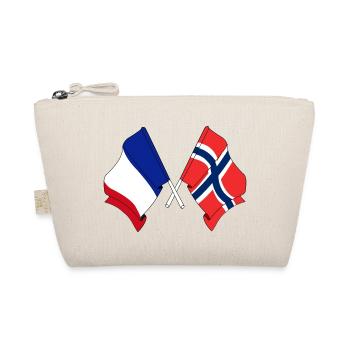 Flagge von Frankreich und Flagge Norwegen - Bio-Täschchen - Natur - Vorne