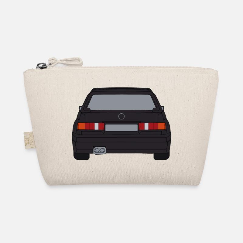 Retro Sportwagen Silhouette Design - Bio-Täschchen - Natur