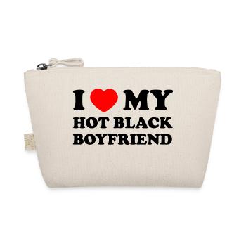 i love my hot black boyfriend - Organic Pouch - nature - Front