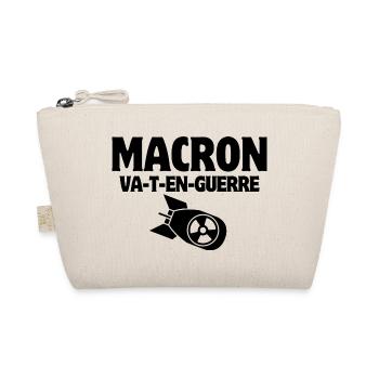 anti-guerre, Macron, stop War - Trousse biologique - nature - Devant