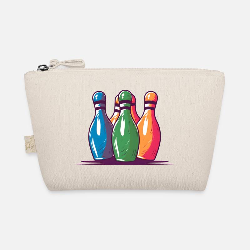 Bowling Pins Comic Stil Bio-Täschchen
