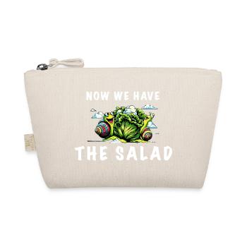 denglisch spruch now we have the salad schnecke - Bio-Täschchen - Natur - Vorne