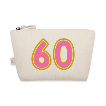 60. 60 YEARS. 60th ANNIVERSARY. 60TH BIRTHDAY. - Organic Pouch - nature - Front
