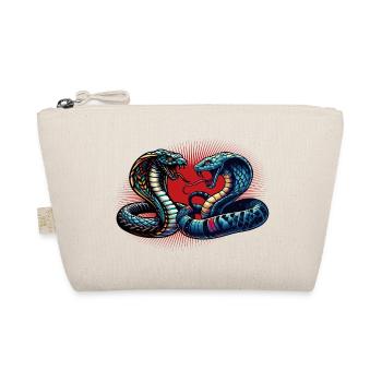 dynamic and colorful Cobra snake motif - Organic Pouch - nature - Front