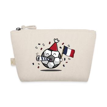 Fußball Fan Frankreich - Bio-Täschchen - Natur - Vorne