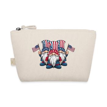 Patriotic American Gnomes with USA Flag - Organic Pouch - nature - Front