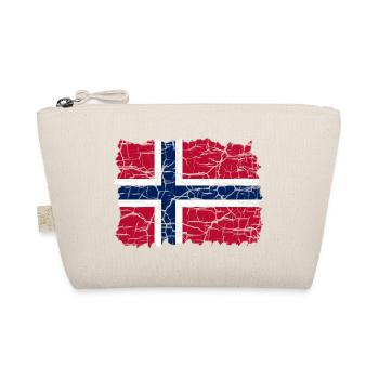 Norwegen Flagge Style Grunge - Bio-Täschchen - Natur - Vorne