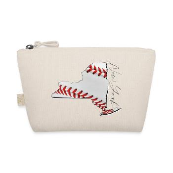 New York (USA) | echter Baseball | Landkarte Scpt - Bio-Täschchen - Natur - Vorne