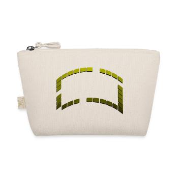Frame Squares Graduated Green Gradient - Organic Pouch - nature - Front