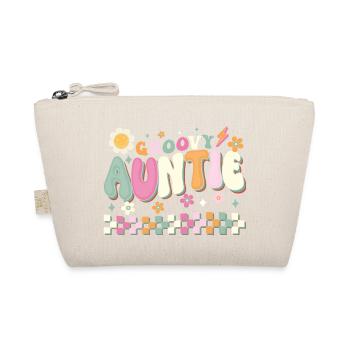 Auntie 60s 70s Hippie Family Best Aunt Ever Auntie - Organic Pouch - nature - Front