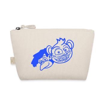 2 Funny Monkey Faces Two Friends Crew Team - Organic Pouch - nature - Front