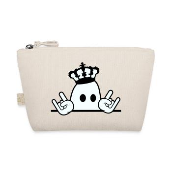 Cute Metal Halloween Ghost King Crown Ghost - Organic Pouch - nature - Front