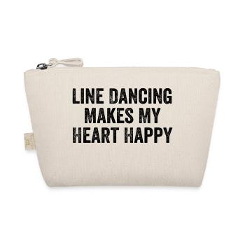 Line Dancing Makes My Heart Happy - Organic Pouch - nature - Front