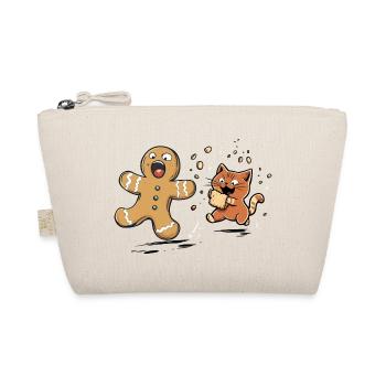 Christmas Cat, Sweet Tooth, Cookie Lover - Organic Pouch - nature - Front