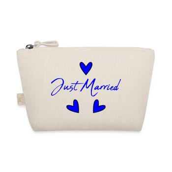 JUST MARRIED. Bachelorette party. VALENTINE'S DAY. COUPLE - Organic Pouch - nature - Front