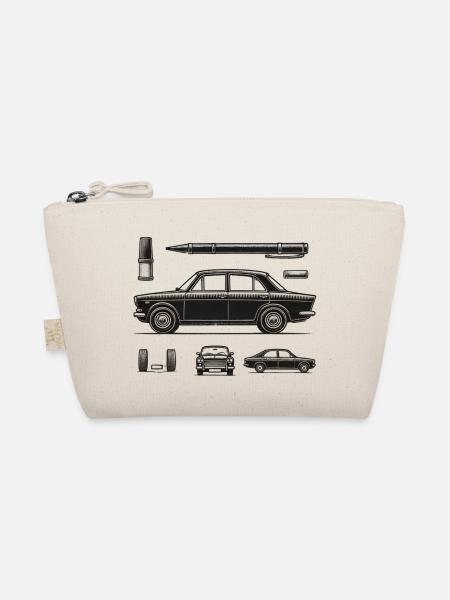 Schwarzer Oldtimer - Bio-Täschchen - Natur