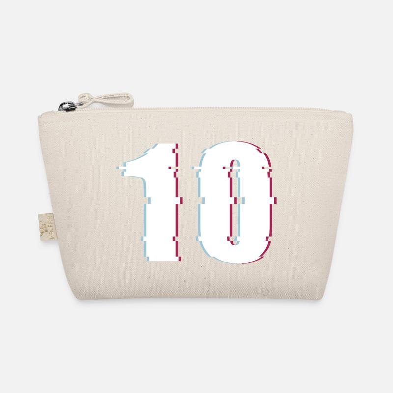 10 Ten Number Effect Distorted Number Organic Pouch