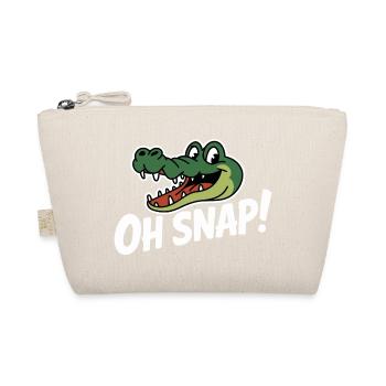 Oh Snap Alligator Cartoon - Organic Pouch - nature - Front