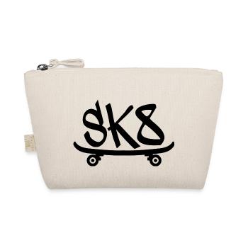 SK8 Skate Skateboard Skater Skatergirl Skaterboy - Bio-Täschchen - Natur - Vorne