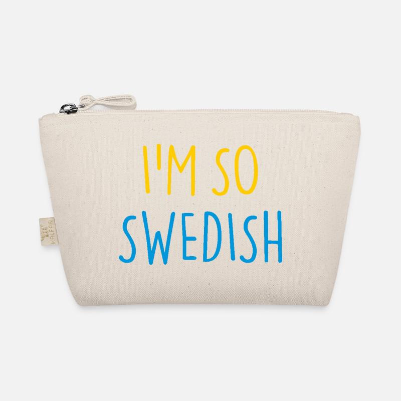 I'M SO SWEDISH Sweden Schweden - Bio-Täschchen - Natur
