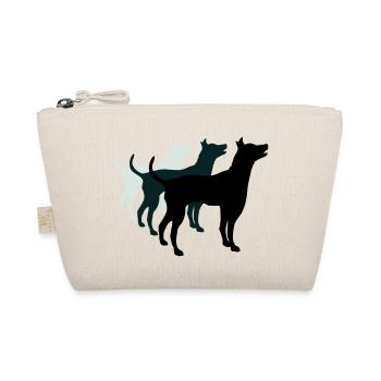 3 Dogs Silhouette Team Crew Friends - Organic Pouch - nature - Front