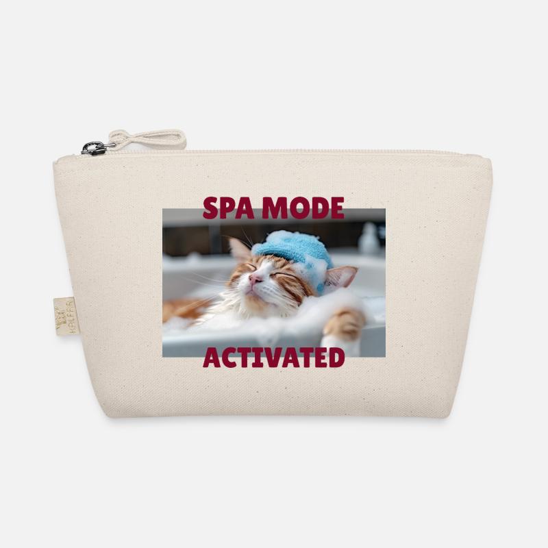 Spa mode cat Organic Pouch