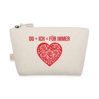 Du + ich = Für immer - Bio-Täschchen - Natur - Vorne