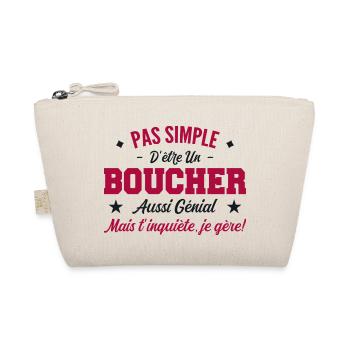 Awesome Butcher Man Gift - Organic Pouch - nature - Front
