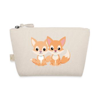 Deux petits renards amis complices - Trousse biologique - nature - Devant