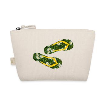 Latschen Gänseblümchen Flip Flops Camping Rasen - Bio-Täschchen - Natur - Vorne