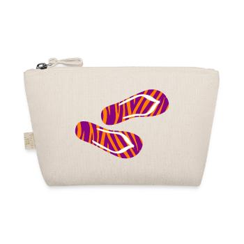 Zebra Safari Muster Flip Flops Latschen Urlaub Fun - Bio-Täschchen - Natur - Vorne